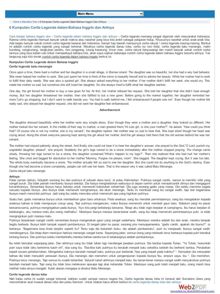 46+ Legenda batu menangis dalam bahasa inggris dan terjemahannya ideas |  Cerita