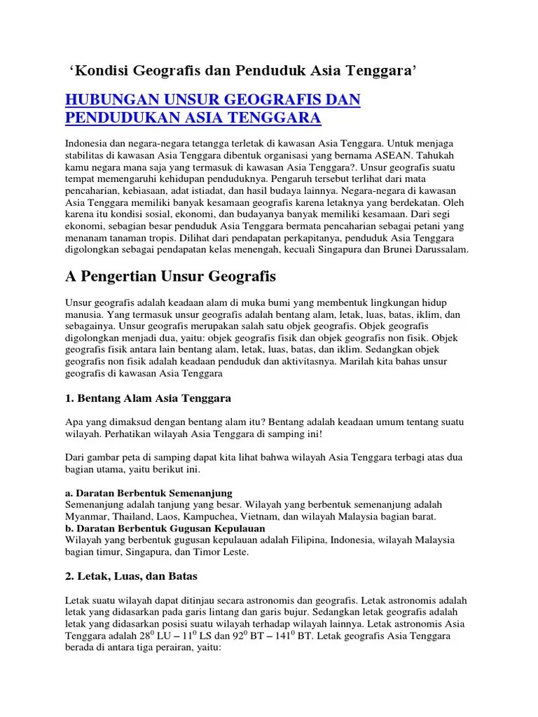 Iklim Di Asia Tenggara Berdasarkan Letak Astronomisnya