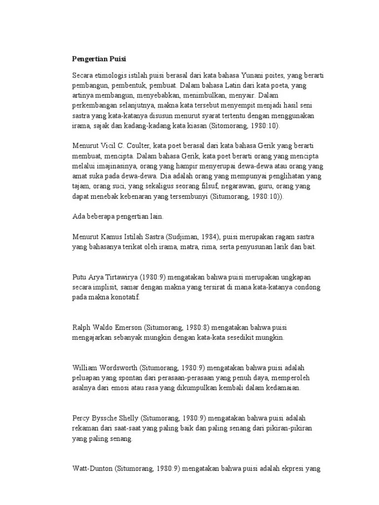 Contoh Kata Kiasan Dalam Puisi - Contoh Resource