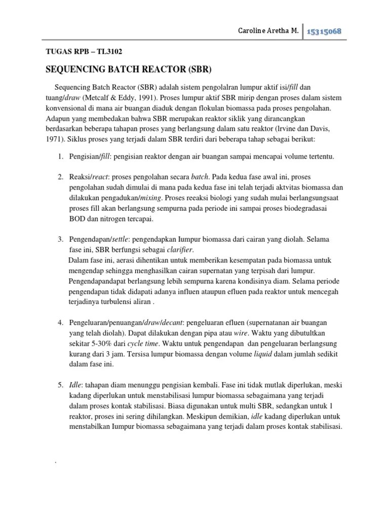 Sequencing Batch Reactor | PDF