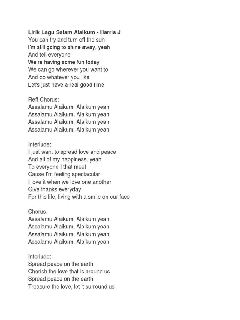 Lirik Lagu Harris J Good Life Dan Terjemahan