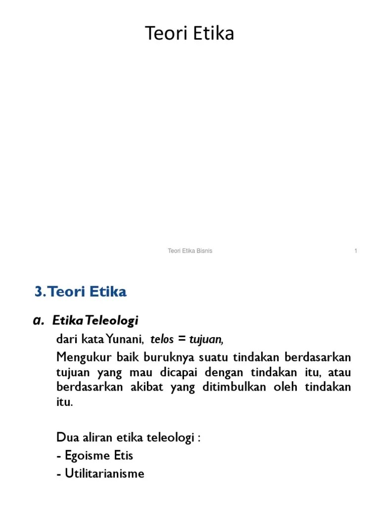 Persentasi 3 Teori Etika | PDF