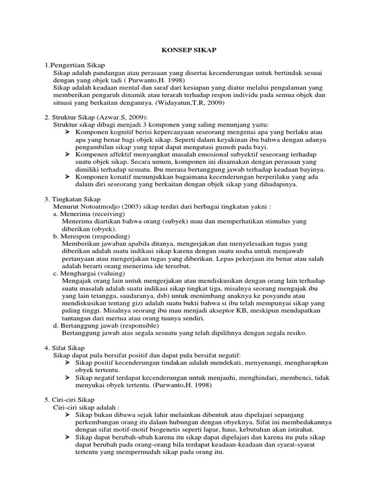 Konsep Sikap
