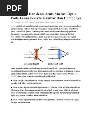 Pengertian Dan Jenis-Jenis Aberasi Optik Pada Lensa Beserta Gambar Dan  Contohnya | PDF