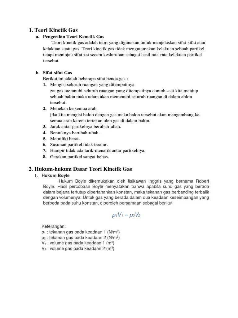 Makalah Teori Kinetik Gas