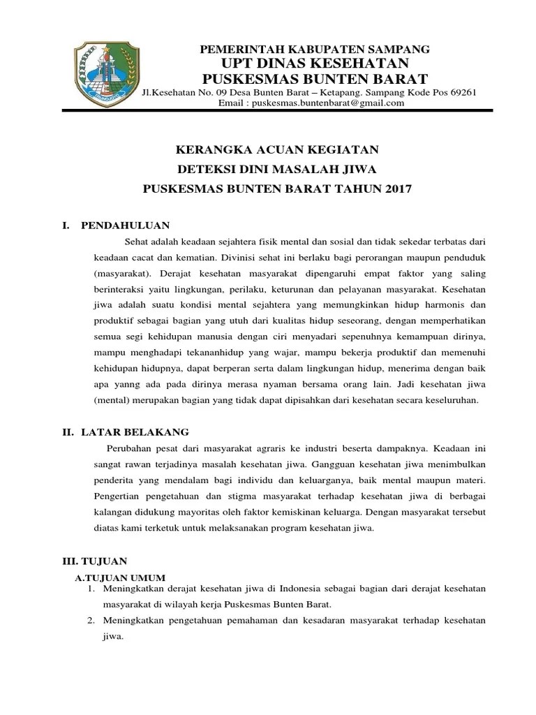 KAK Deteksi DIni Masalah Jiwa | PDF