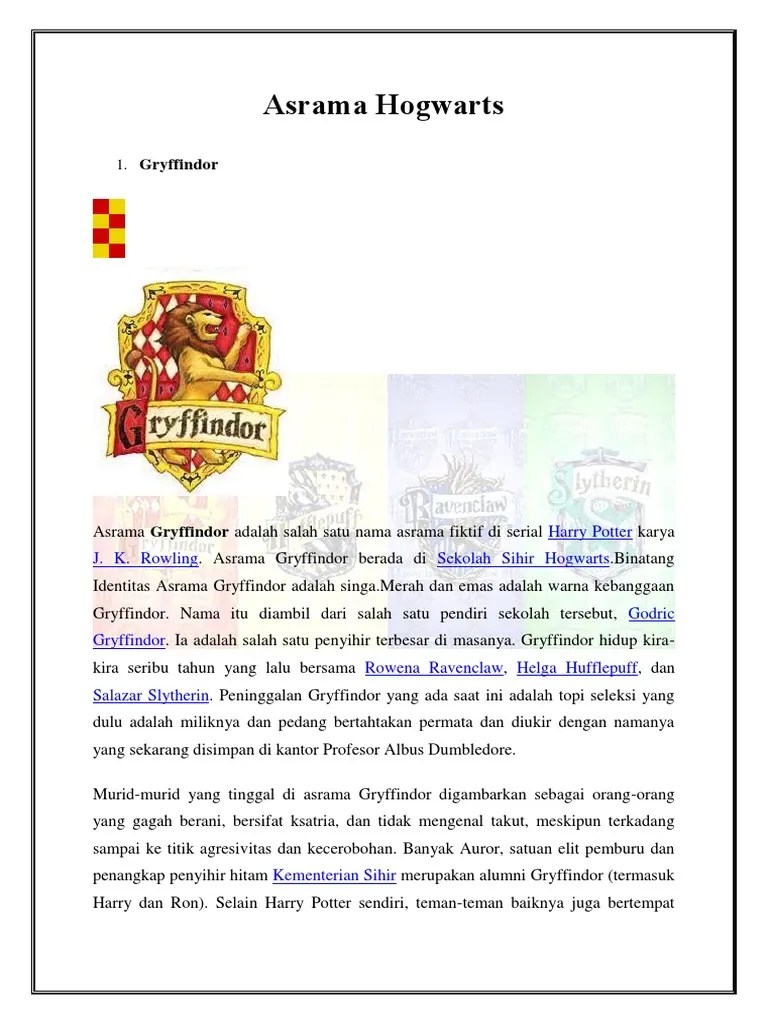 Asrama Hogwarts | PDF