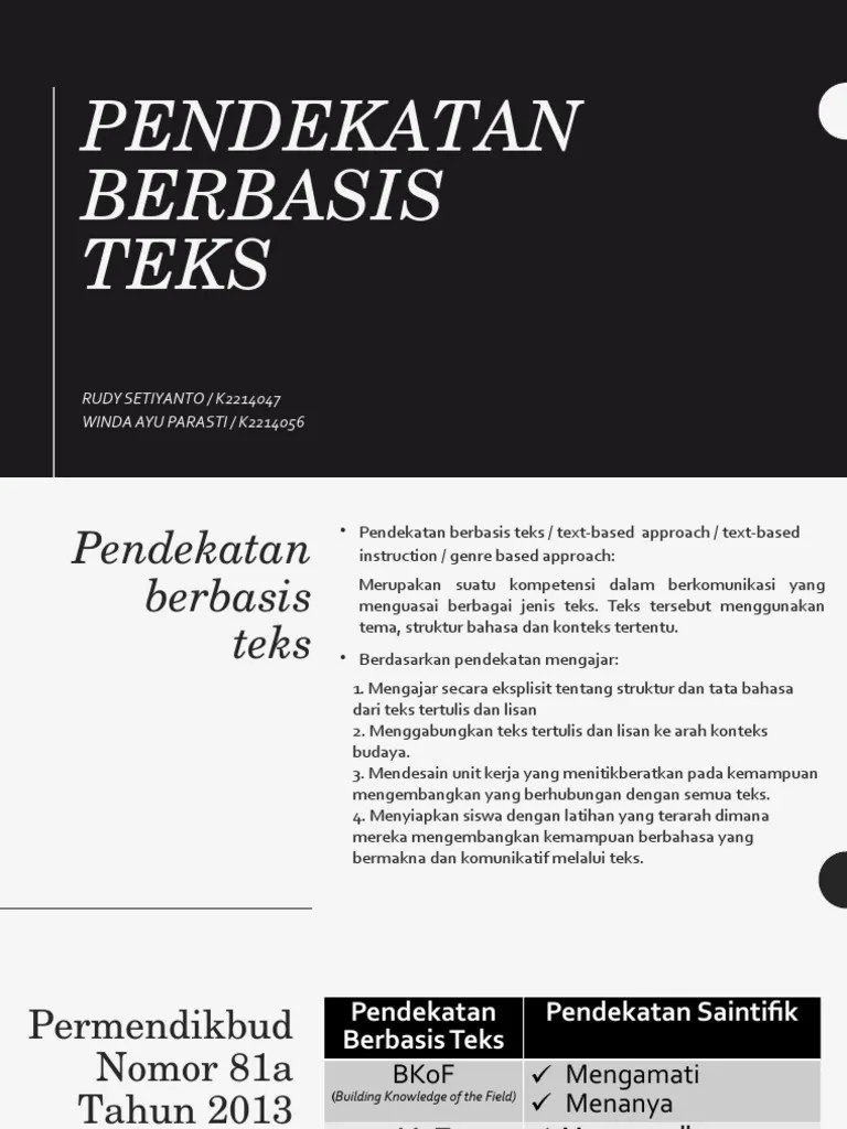 Pendekatan Berbasis Teks | PDF