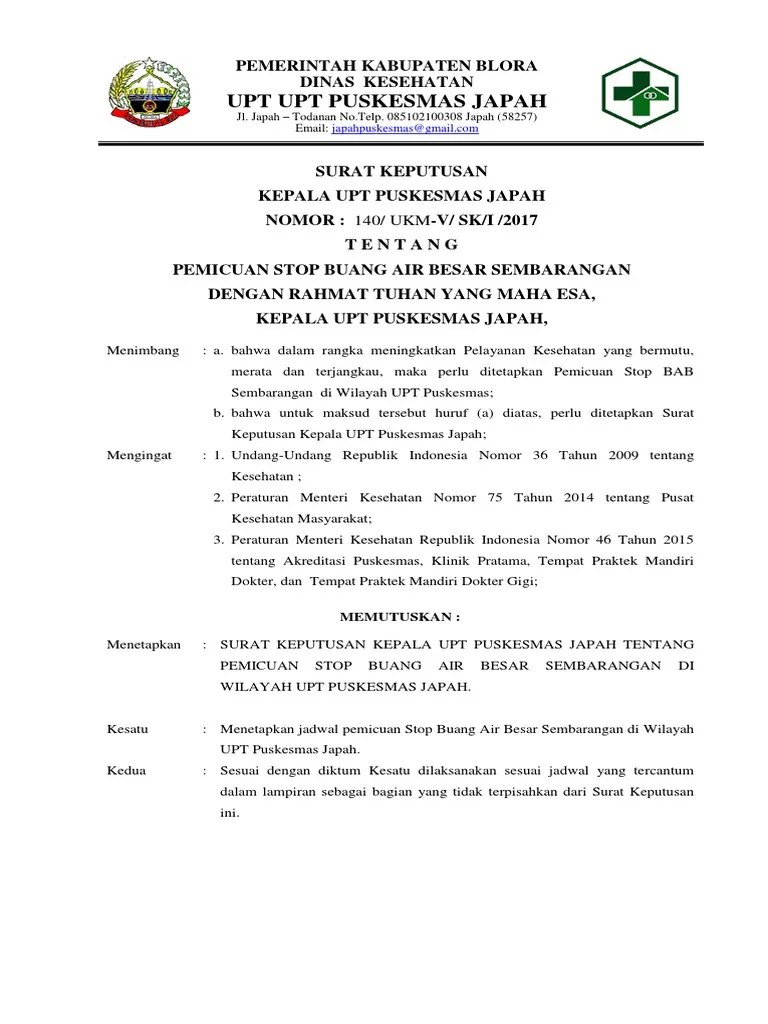 SK Penyuluhan Dalam Gedung | PDF