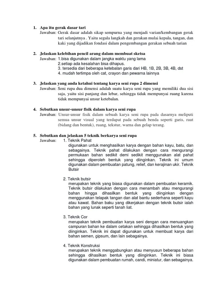 Apa Itu Gerak Dasar Tari (With Answer) | PDF
