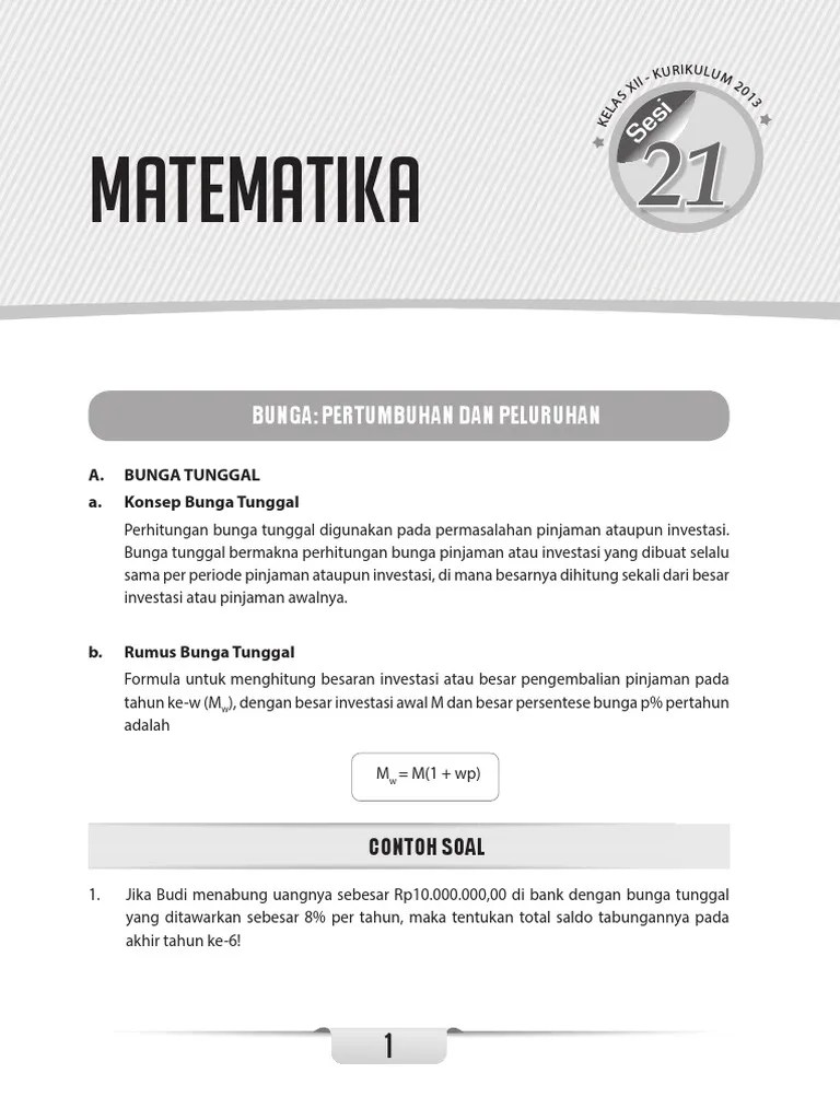 Bunga Pertumbuhan Dan Peluruhan | PDF