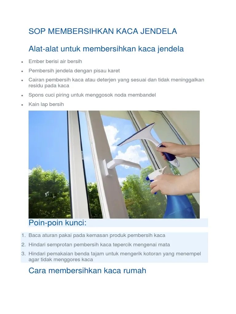 Sop Membersihkan Kaca Jendela | PDF