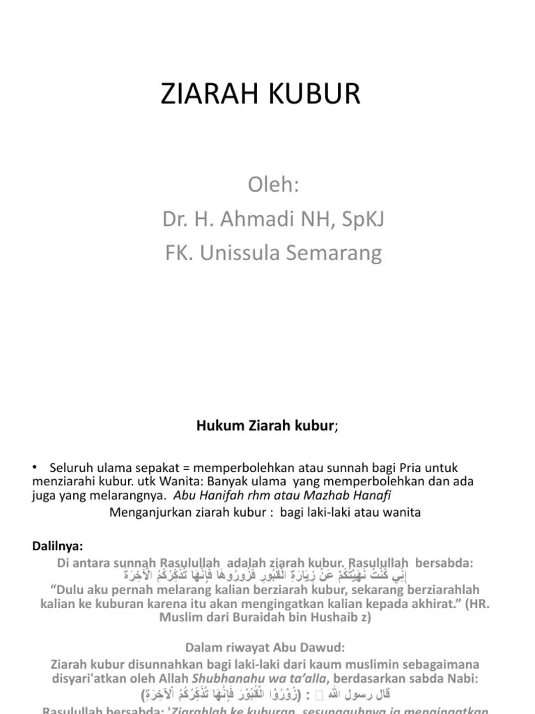 2.3. Adab Ziarah Kubur Dan Kontroversinya (Dr. Ahmadi) | PDF