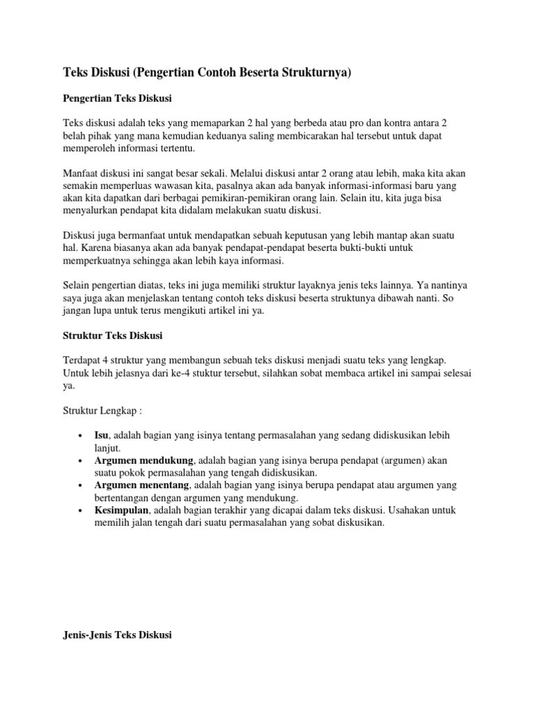 Contoh Teks Diskusi Tentang Teknologi Beserta Strukturnya - Berbagai Teks  Penting