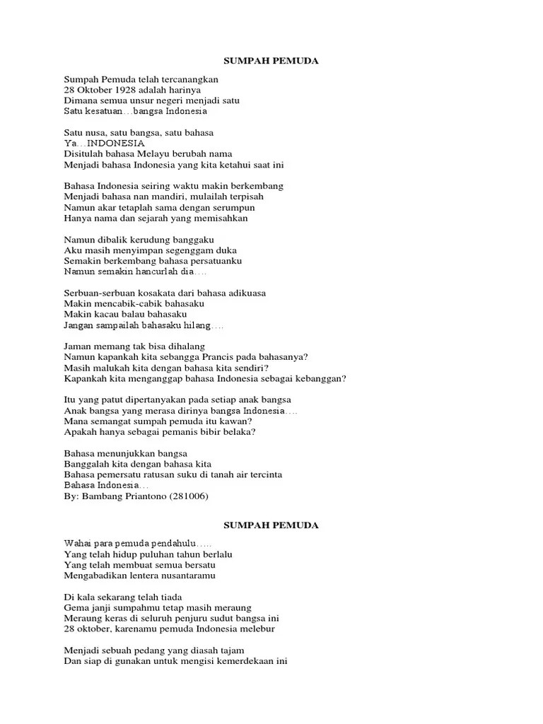 10 Puisi Sumpah Pemuda | PDF