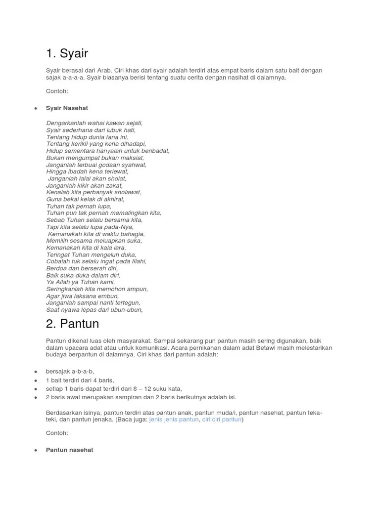 Pantun Nasehat Tentang Kesehatan 1 Bait