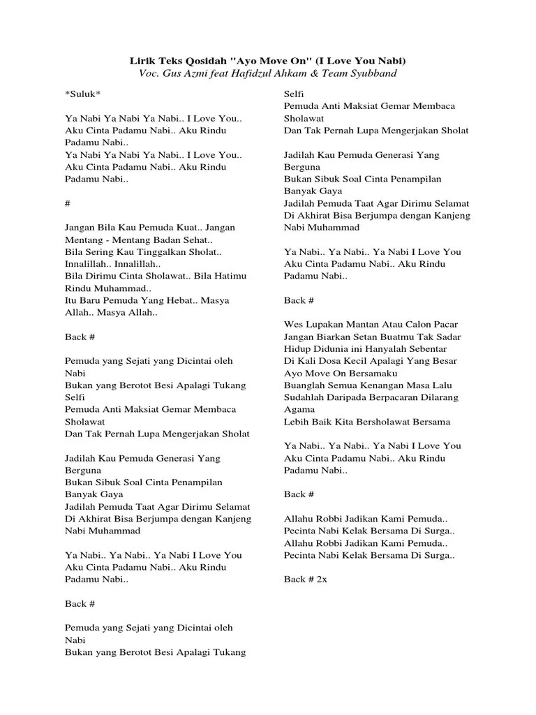 Lirik Lagu Gus Azmi Jangan Bilang I Love U