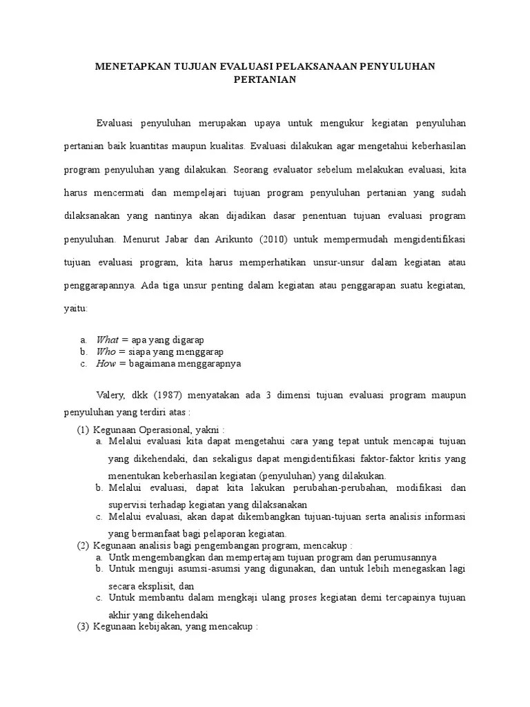 Menetapkan Tujuan Evaluasi | PDF