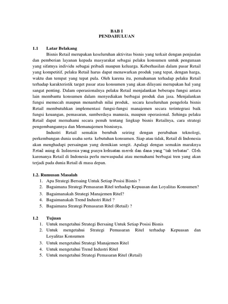 Makalah Tentang Persaingan Bisnis Ritel Antara Indomaret