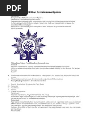 Pengertian Pendidikan Kemuhammadiyahan | PDF