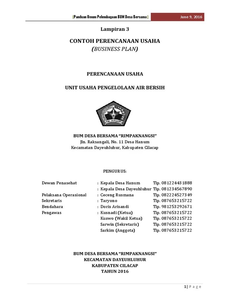 Proposal Perencanaan Usaha Pdf