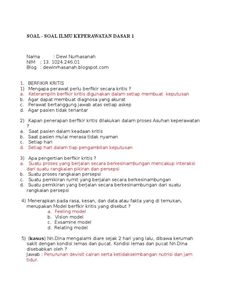 Contoh Soal Uts Keperawatan Paliatif