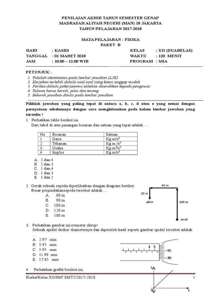 Soal Pat Fisika Kls Xii B | PDF