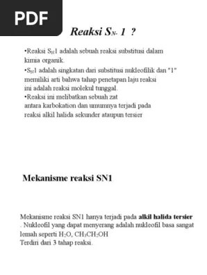 Reaksi SN 1 | PDF