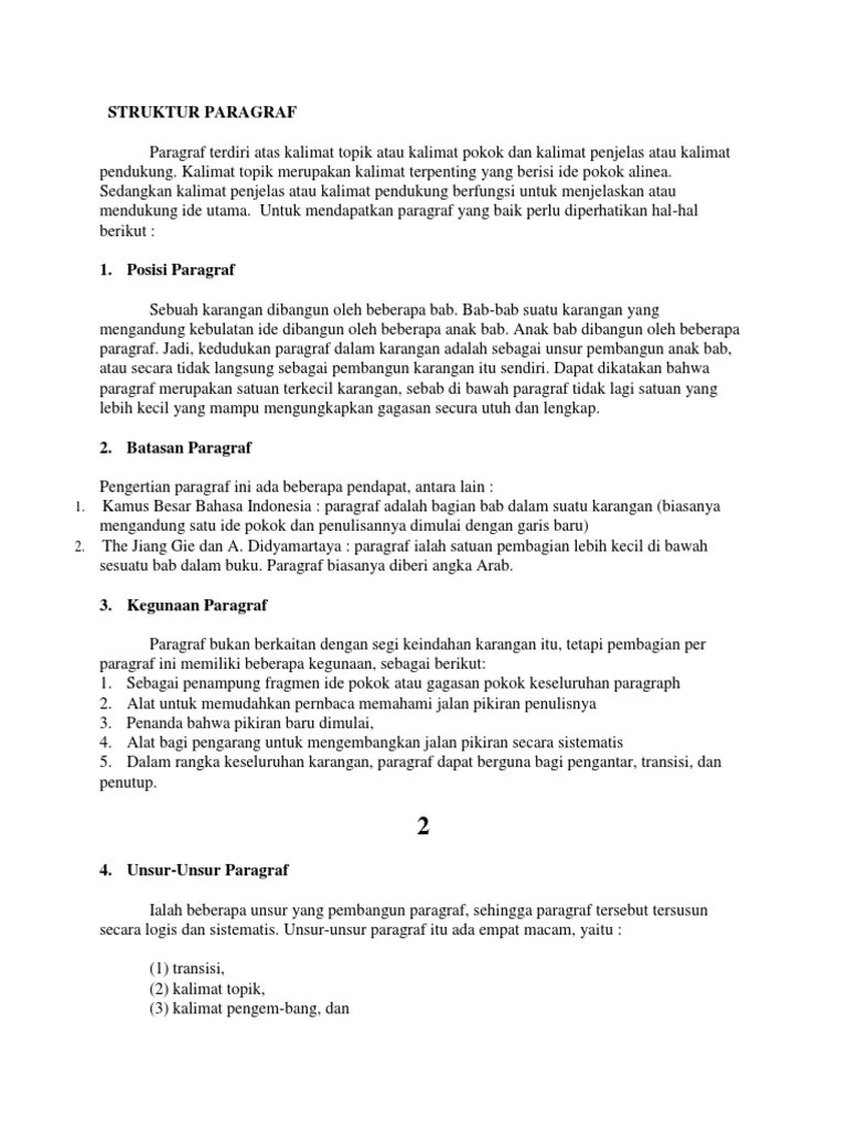 Struktur Paragraf | PDF