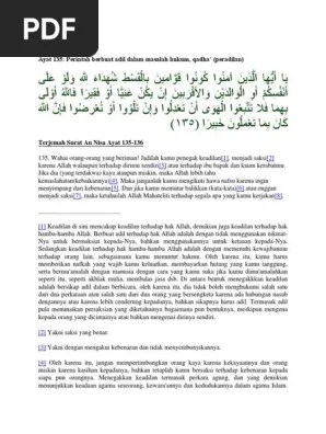 Tafsir An Nisa Ayat 135 | PDF