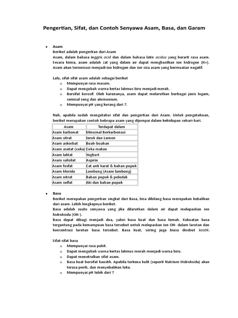 Asam, Basa, Dan Garamxfdf | PDF