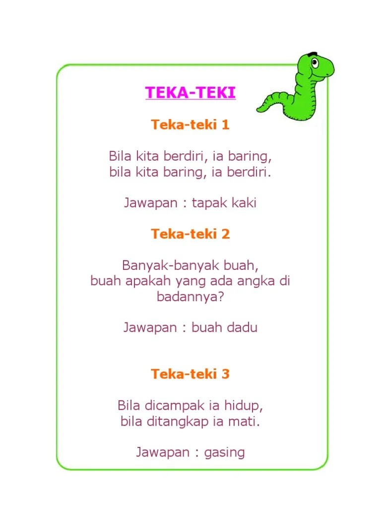Contoh Pantun Teka Teki Lucu Dan Jawabannya – Berbagai Contoh
