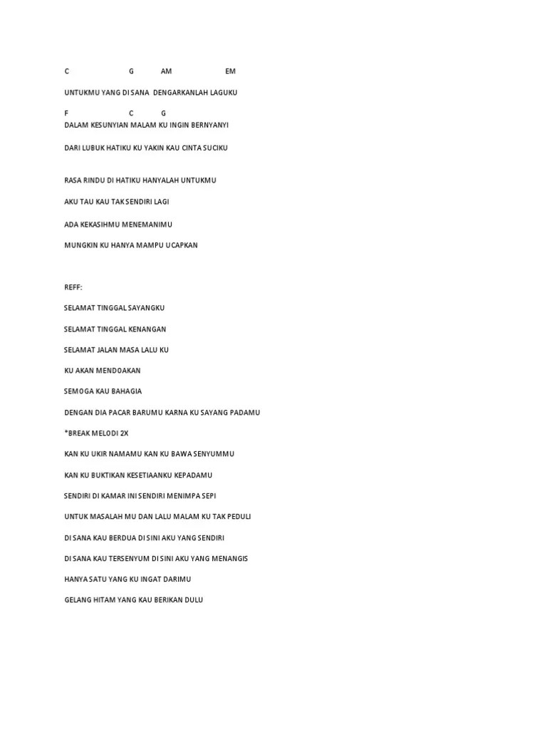 Untukmu Yang Di Sana Dengarkanlah Laguku | PDF