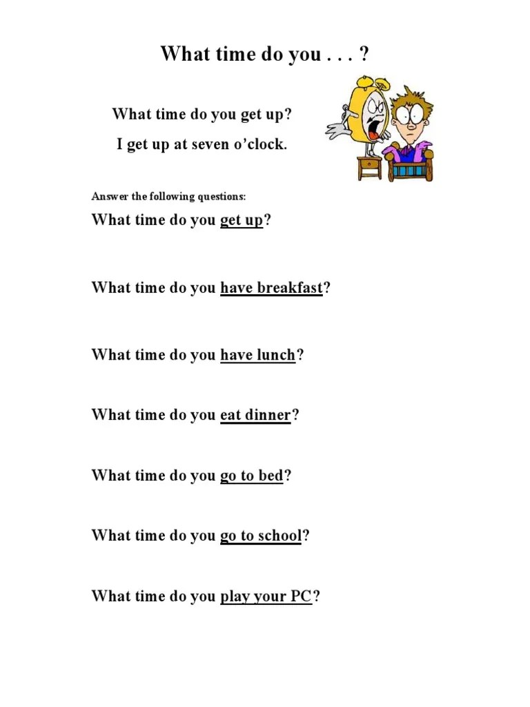 What Time Do You | PDF