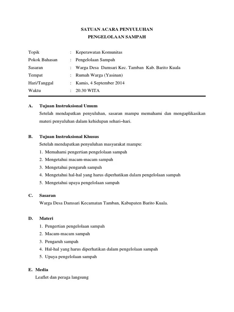 Sap Pengelolan Sampah | PDF