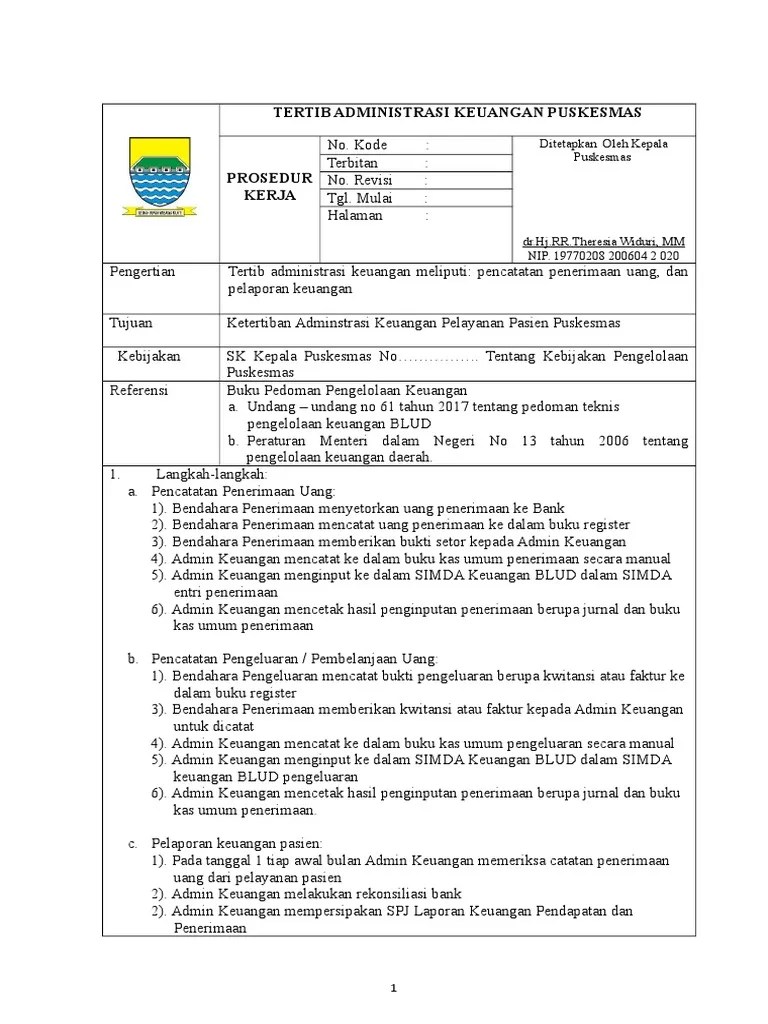 SOP Administrasi Keuangan | PDF