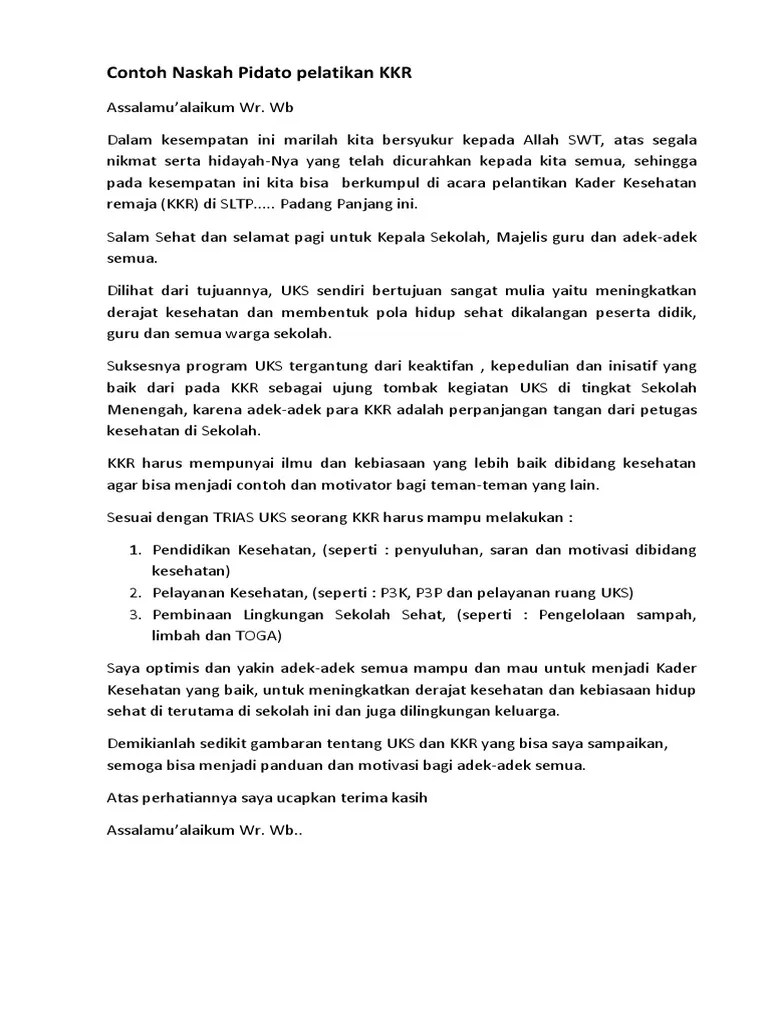 Contoh Pidato Penyuluhan · Kumpulan Contoh Terbaru