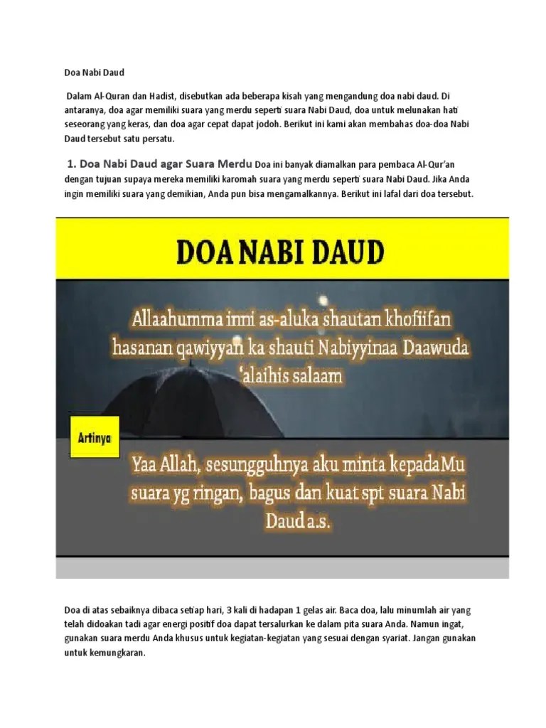 Top 18 doa nabi daud suara merdu arab mới nhất 2022