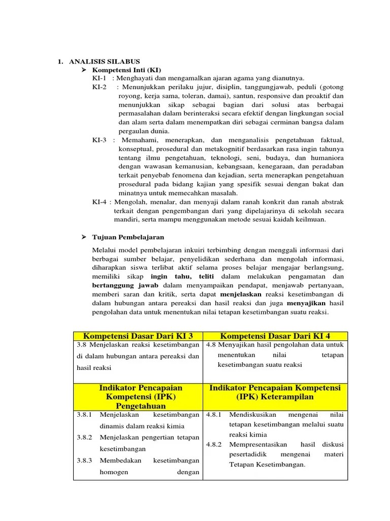Analisis Konsep Kesetimbangan Kimia | PDF