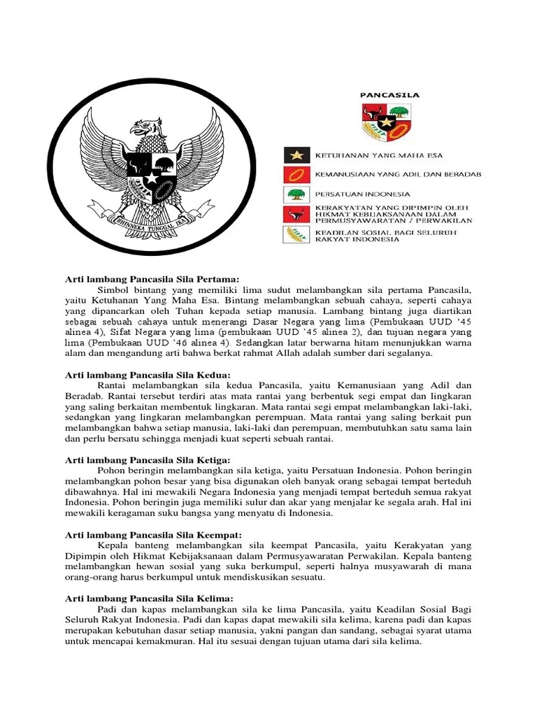 Arti Lambang Pancasila Sila Pertama | PDF