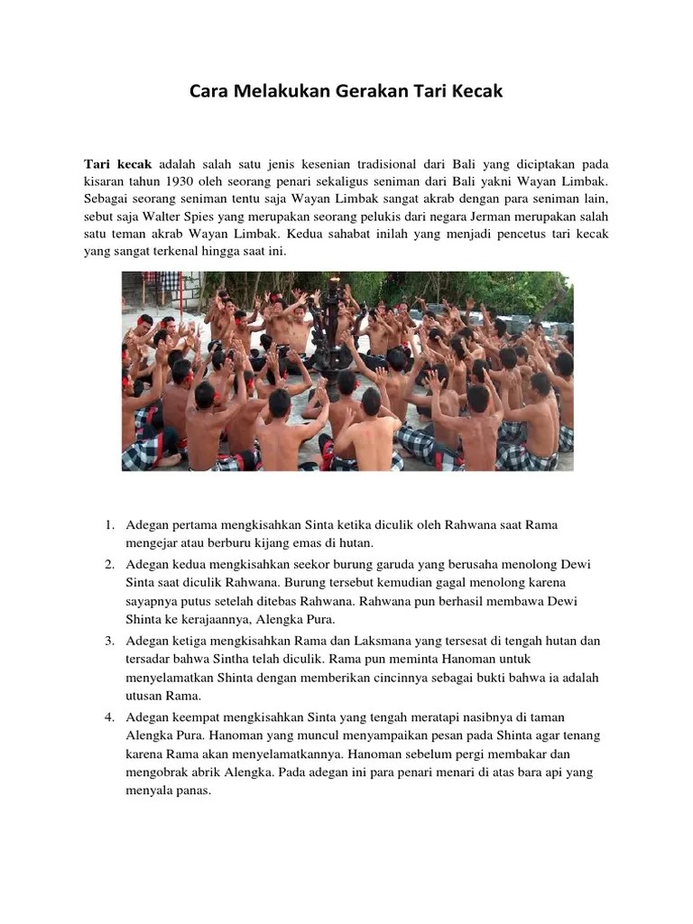 Cara Melakukan Gerakan Tari Kecak | PDF
