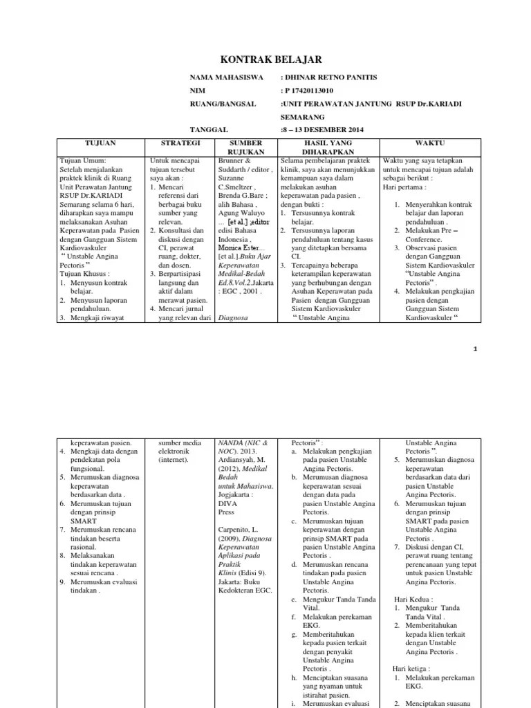 Kontrak Belajar Upj | PDF