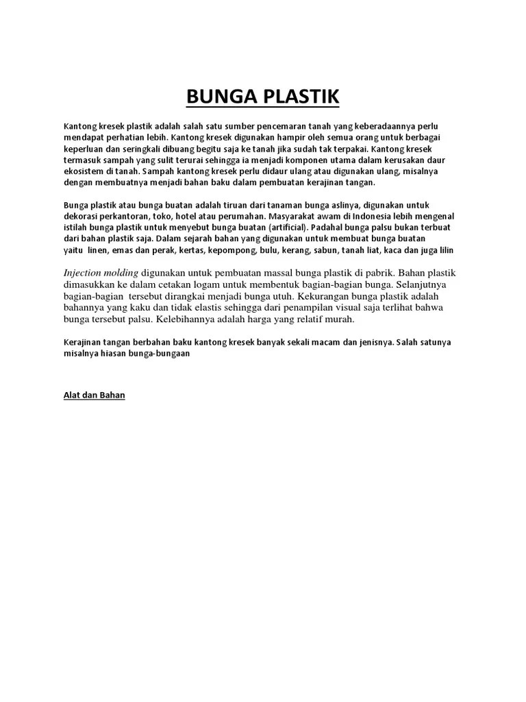 Bunga Plastik | PDF