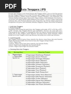 Kawasan Asia Tenggara | PDF