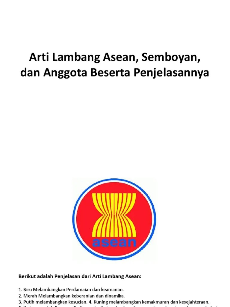 Arti Lambang Asean, Semboyan, Dan Anggota | PDF