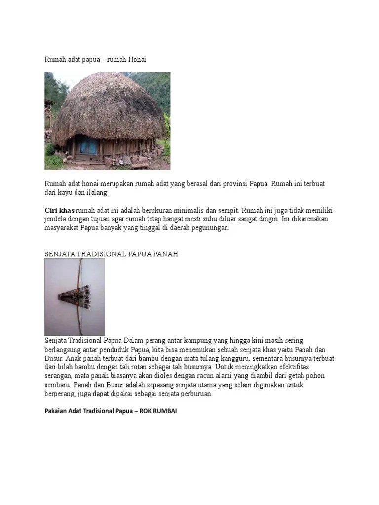 Rumah Adat Papua | PDF