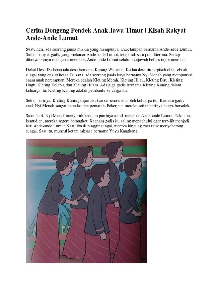 Cerita Dongeng Pendek Anak Jawa Timur