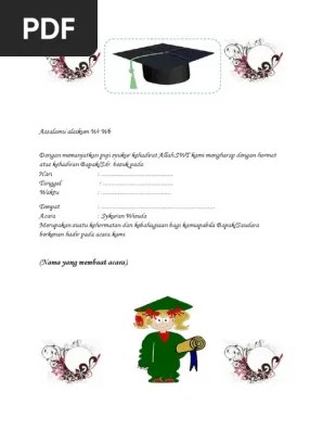 Contoh Undangan Syukuran Wisuda Model Kedua Bisa Edit Siap Print | PDF