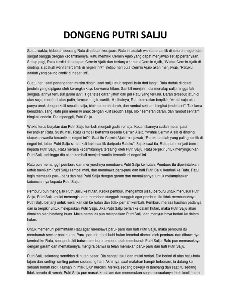 Dongeng Putri Salju Atika B.indo | PDF