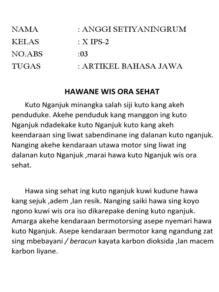 Artikel Bahasa Jawa | PDF
